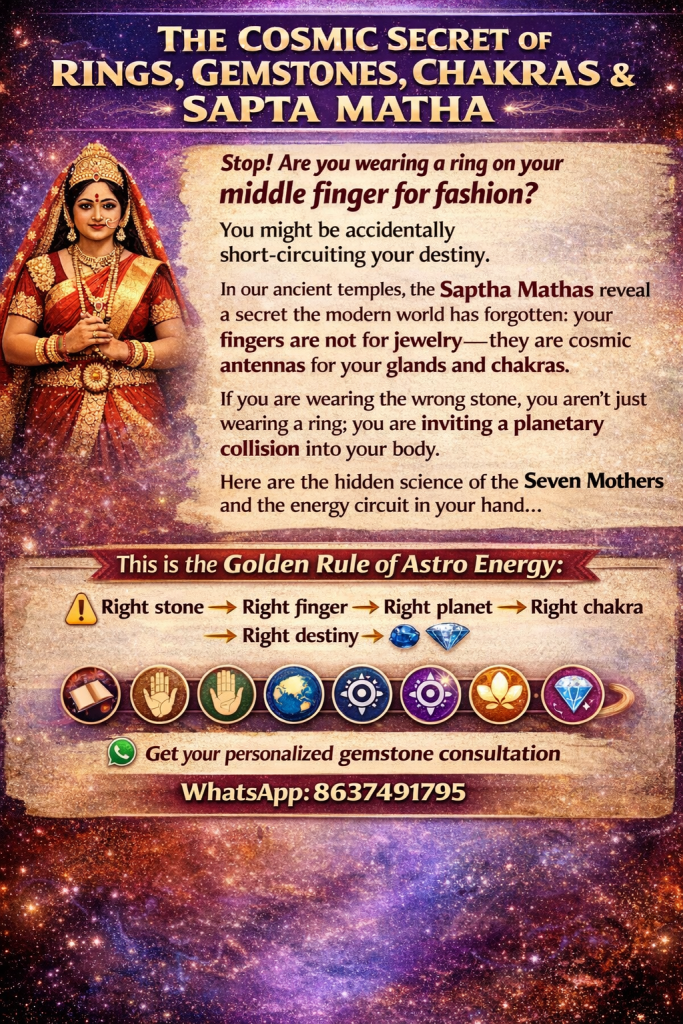 THE COSMIC SECRET OF RINGS, GEMSTONES, CHAKRAS & SAPTA MATHA