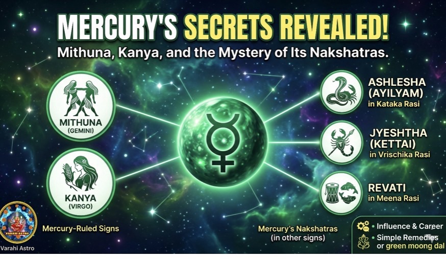 The Secrets of Mercury: Understanding Mithuna, Kanya, and the Hidden Power of Mercury Nakshatras