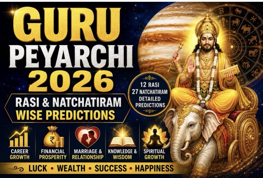 Guru&nbsp;Peyarchi&nbsp;2026 – Simple Explanation & Detailed Rasi / Nakshatra Predictions