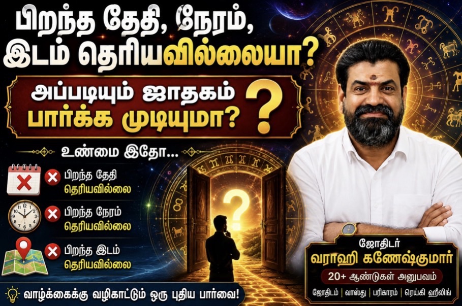 பிறந்த&nbsp;தேதி,&nbsp;நேரம்,&nbsp;இடம்&nbsp;தெரியவில்லையா?&nbsp;உண்மையிலேயே&nbsp;ஜாதகம்&nbsp;பார்க்க&nbsp;முடியாதா?